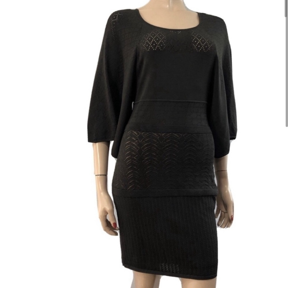 CATHERINE MALANDRINO knit kimono sleeve bodycon dress - Picture 2 of 16